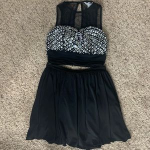 Short black Windsor two piece dress